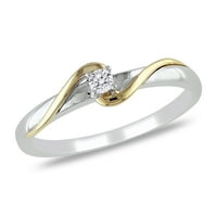 Miabella ženski dijamantni zaručni prsten uvijeni u 10kt 2-tonu bijelo i žuto zlato
