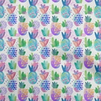 oneOone pamuk Poplin ljubičasta tkanina ananas Craft projekti dekor tkanina štampan po dvorištu