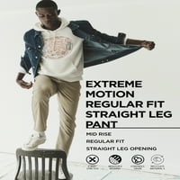 Lee® muške ekstremne pokrete redovne pantalone s ravnim Krojem sa Fle pojasom