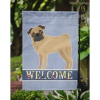 Carolines Treasures CK3673GF Pug Flag Wellow Flag Veličina vrta Mala, Multicolor