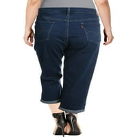 Levi's Womens Plus traper srednji porast kapri jeans plavi 24W