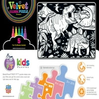 Saidpomes puzzle za djecu - Dinosaur baršun bojanje - 14 x19