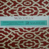 Waverly Inspiracije Pamučna patka 45 YDS rešetka rubin boja prekrivaju tkaninu, komad