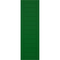 Ekena Millwork 15 W 50 H True Fit PVC horizontalna letvica uokvirena modernim stilom fiksna roletna, Viridian