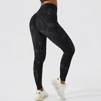 njshnmn Lifting Workout helanke za žene Workout pantalone za trčanje, Crne, XL