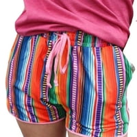 Caprese Žene Bermuda Dna Vrećaste Vezice Elastični Struk Kratke Vruće Pantalone Teretana Mini Pantalone