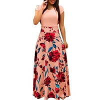 haljine za žene Ženska Moda Casual cvjetni štampani Maxi haljina kratki rukav zabava duga Ma haljina 5XL