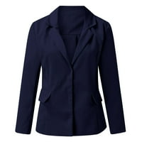 Ženski kaput casual solid boja rever drži topla i tanki labavi dugi rukav modni kardigan odijelo za jaknu