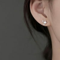Qianha Mall Star Stud naušnice Star Stud minđuše izvrsne romantične misteriozne srebrne ušiju zvezde minđuše