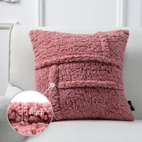 Fantoskop meka Fluffy Sherpa serija bacaju jastučni poklopac Fau krzno ukrasni jastuk, ružičasta ljubičasta,,