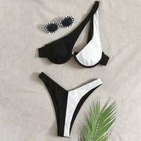 Francuska Dimple Ženska kupaći kostim Ženska ljetna modna seksi kontrast boja Jednoročni struk Split Podesive
