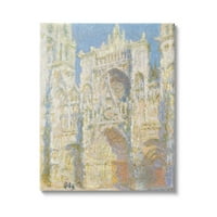 Stupell Industries Rouen Cathedral, Zapadna Fasada Sunlight Claude Monet slika slika Galerija umotano