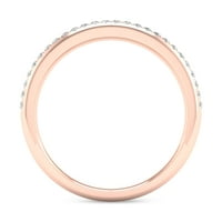 1 10ct TDW Diamond 10k vjenčani prsten od ružičastog zlata