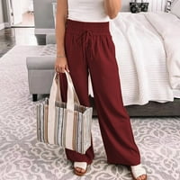 Ljetne pantazzo hlače za žene elastične hlače velike struke Široke noge labave pantalone za radne pantalone