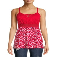 No Bounties Juniors ' Lace Bra Cup Tank