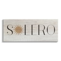 Stupell Industries Solero potpisuje tipografiju u obliku sunca Rustikalna uzorka grafička umjetnička galerija-zamotana