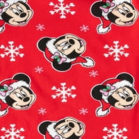 Minnie Mouse Djevojčica Holiday Božić Pidžama Dugih Rukava, Set Od 4 Komada