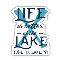 Tonetta Lake New York Suvenir Vinil Naljepnica Naljepnica Paddle Dizajn 4-Pack