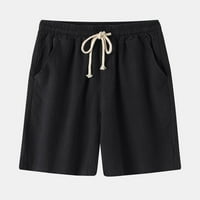 Ecqkame muške kratke hlače Casual Classic Fit vezice ljetne kratke hlače na plaži klirens muške ljetne