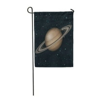 Prostor realistična planeta Saturn i zvijezde ovog namještenog vrta Zastava ukrasna Zastava