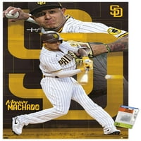 San Diego Padres - Manny Machado zidni poster sa pućimpinima, 22.375 34
