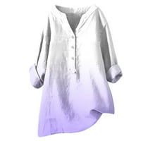 Kiplyki čišćenje Božić majice za žene Casual Dugi rukav bluza V vrat štampanje vrhova T-Shirt