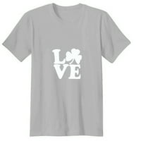 Amidoa žene slatka Print Casual St. Patrick Dan štampani pamuk kratki rukav T-Shirt Tops Tees plus veličine Tees