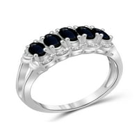 JewelersClub Sapphire Ring RođenDane Nakit - 1. Carat Sapphire 0. Sterling Srebrni prsten nakit sa bijelim