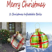 Vanjski božićni ukrašeni kuglica - na napuhavanje božićne ukrase za dvorište, džinovski božićna lopta