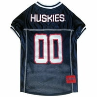 Kućni ljubimci Prvi fakultetski Uconn Huskies Football Basketl Mesh Jersey za kućni ljubimcu. Dostupno