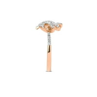 Imperial 1 6Ct TDW dijamant 10k prsten od ružičastog zlata