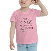 Kraljevi su rođeni u decembru smiješne majice za djecu za dječake djevojke