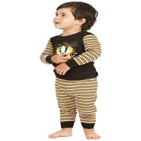 Potter HlefPuff House Crest Badger Pamuk Baby Pajama Poklon set, Hufflepuff, 18mo žuta