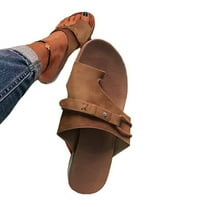Borniu ravne sandale za žene ljetne odjevene ravne sandale novog stila udobne Slip Sole ženske ljetne