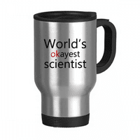 Svjetski u redu naučnik najbolji citat putna šolja Flip poklopac čaša od nerđajućeg čelika termos za automobile