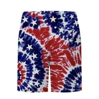 Oavqhlg3b muške kratke hlače američka zastava sa prugastom zastavom kratke hlače s elastičnim strukom