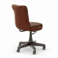 kathy ireland® Home by Bush Furniture Ironworks uredska stolica sa srednjim leđima u Harvest Cherry Leather