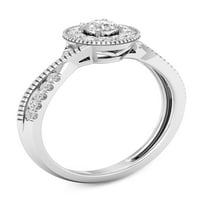 Imperial 1 3CT TDW Diamond 10K bijeli zlatni halo zaručnički prsten