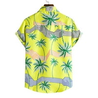Bescita Muška havajska košulja kratki rukavi sa štampanim dugmetom down ljetne majice na plaži