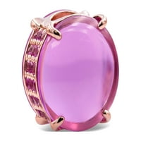 Pandora boje ružičasta oval cabochon okrugla šarm