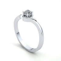 Originalni 0.5 ct okrugli rez dijamant dame Bridal Solitaire godišnjica zaručnički prsten solidan 18k
