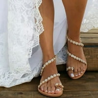 Ženske ravne sandale - sandale na plaži Casual Open Toe rimske ljetne sandale Brown