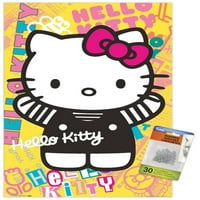 Hello Kitty - šareni zidni poster sa push igle, 14.725 22.375