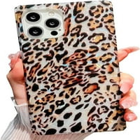 Kompatibilan za iPhone Pro case Square, Luxury Leopard Cheetah Case Soft Silicone Protective Girly Women