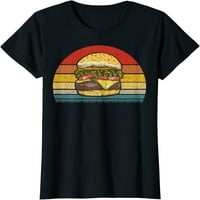 Retro vintage cheeseburger dizajn kostim hamburger ljubitelji majica