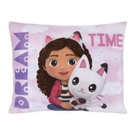DreamWorks Gabby's Dollhouse Dream It Up Toddler jastuk, roze, u obliku pravougaonika, 15