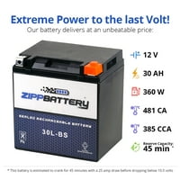 Zipp baterija YTX30L-BS Motociklista baterija za Harley-Davidson FL, FLH seriju
