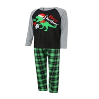 Huyghdfb Božićni roditelj dječji pidžami postavljen jesenski majica s dugim rukavima kaidne hlače Rompers