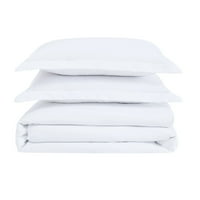 Cannon Solid White Full Queen Duvet set