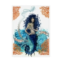 Zaštitni znak likovne umjetnosti 'sirena Floral' platno Art Darlene McElroy